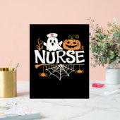 Funny Nurse Halloween Ghost Design Essential T-Shi Acrylschild (Hochzeit)