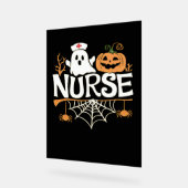 Funny Nurse Halloween Ghost Design Essential T-Shi Acrylschild (Winkel)