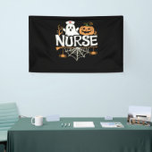 Funny Nurse Halloween Ghost Design Essential T-Shi Banner (Messeveranstaltung)