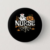 Funny Nurse Halloween Ghost Design Essential T-Shi Button (Vorderseite)