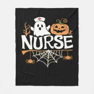 Funny Nurse Halloween Ghost Design Essential T-Shi Fleecedecke
