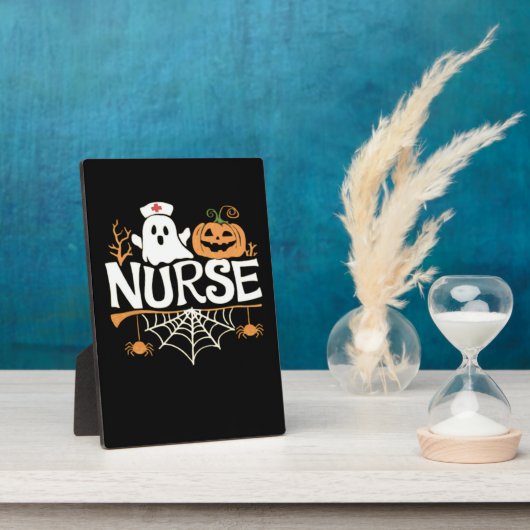 Funny Nurse Halloween Ghost Design Essential T-Shi Fotoplatte (Seite)