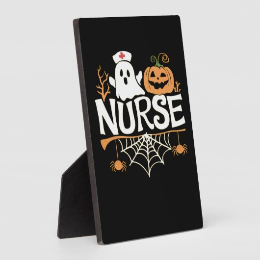Funny Nurse Halloween Ghost Design Essential T-Shi Fotoplatte (Seite)