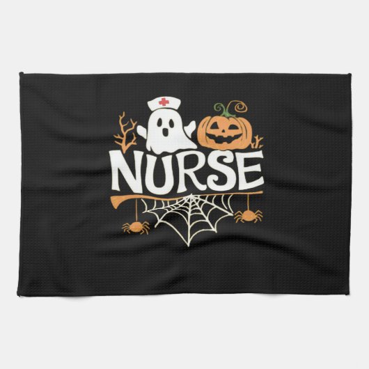 Funny Nurse Halloween Ghost Design Essential T-Shi Geschirrtuch (Horizontal)