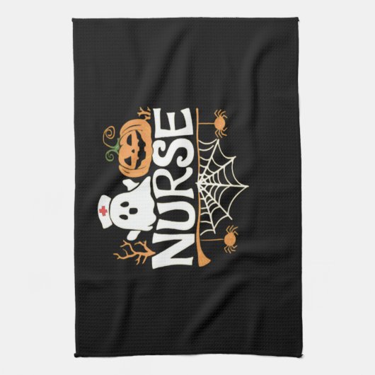 Funny Nurse Halloween Ghost Design Essential T-Shi Geschirrtuch (Vertikal)