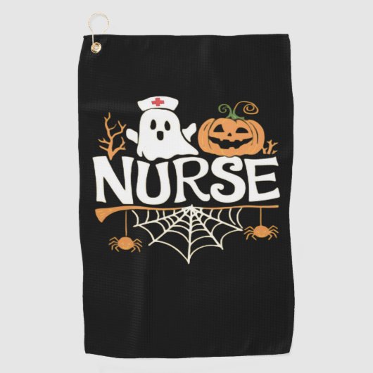 Funny Nurse Halloween Ghost Design Essential T-Shi Golfhandtuch (Vorderseite)