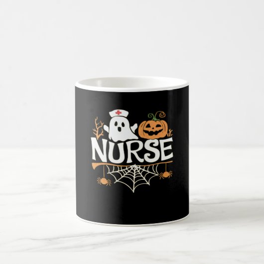 Funny Nurse Halloween Ghost Design Essential T-Shi Kaffeetasse (Mittel)