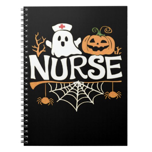 Funny Nurse Halloween Ghost Design Essential T-Shi Notizblock (Vorderseite)