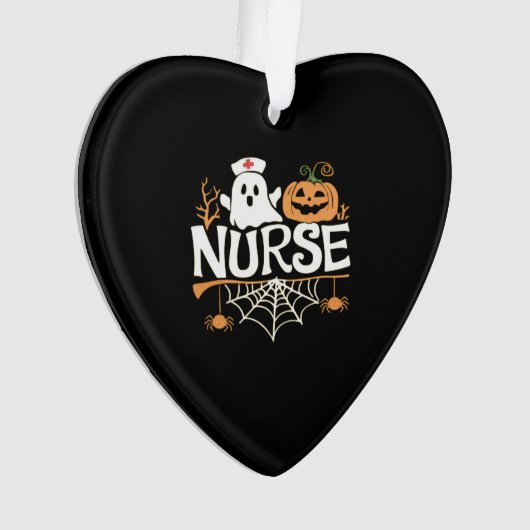 Funny Nurse Halloween Ghost Design Essential T-Shi Ornament (Vorderseite)