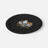 Funny Nurse Halloween Ghost Design Essential T-Shi Pappteller (Schrägansicht)