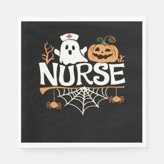 Funny Nurse Halloween Ghost Design Essential T-Shi Serviette (Vorderseite)