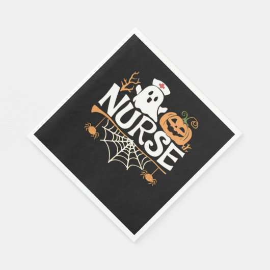 Funny Nurse Halloween Ghost Design Essential T-Shi Serviette (Ecke)