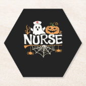 Funny Nurse Halloween Ghost Design Essential T-Shi Untersetzer (Vorderseite)