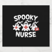 Funny Nurse Halloween Schaumweinetikett (Einzelnes Label)