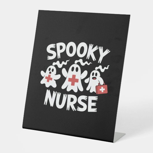 Funny Nurse Halloween Sockelschild (Vorderseite)