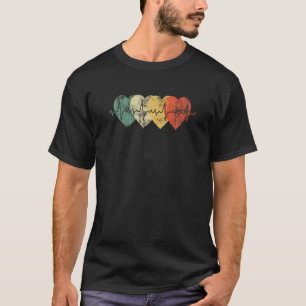 Funny Nurse Heartbeat Retro Vintag Heart Nursing T-Shirt