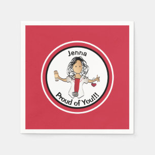 Funny Nurse Herzlichen Glückwunsch Abschluss Napki Serviette