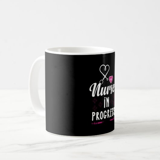Funny Nurse in Progress Nursing School Start Gesch Kaffeetasse (Vorderseite Links)