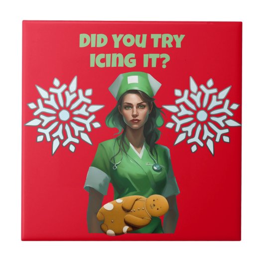 Funny Nurse Iss It Thunder_Cove Fliese (Vorderseite)