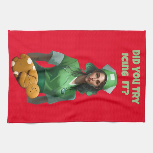 Funny Nurse Iss It Thunder_Cove Geschirrtuch (Horizontal)