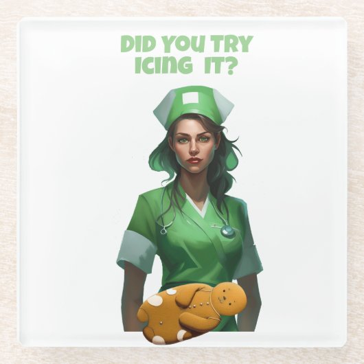 Funny Nurse Iss It Thunder_Cove Glasuntersetzer (Vorderseite)