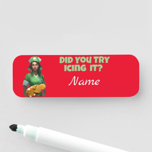 Funny Nurse Iss It Thunder_Cove Namensschild (Beispiel)