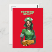 Funny Nurse Iss It Thunder_Cove Postkarte (Vorne/Hinten)