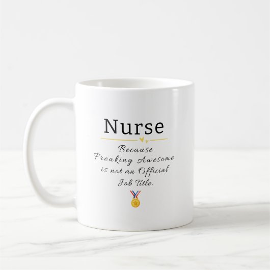 Funny Nurse Job Title Kaffeetasse (Links)