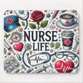 Funny Nurse Life Mousepad (Vorne)