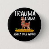 Funny Nurse Llama Joke Button (Vorderseite)