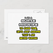 Funny Nurse Midwomen T - Shirt and Gifts Postkarte (Vorne/Hinten)