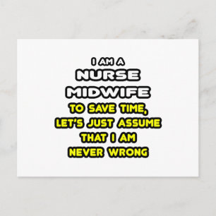 Funny Nurse Midwomen T - Shirt and Gifts Postkarte