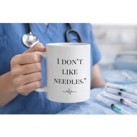 Funny Nurse Mug “I Don’t Like Needles” Custom Gift Kaffeetasse