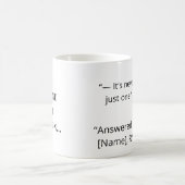 Funny Nurse Mug “One More Question” Custom Name Kaffeetasse (Mittel)