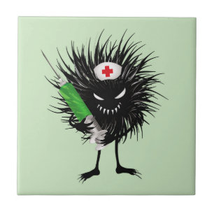 Funny Nurse Niedlich Goth Character Fliese