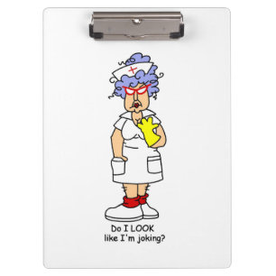Funny Nurse No Joking Clipboard Klemmbrett
