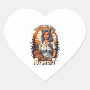 Funny Nurse - Nurse Puns - Halloween Nurse - Heile Herz-Aufkleber