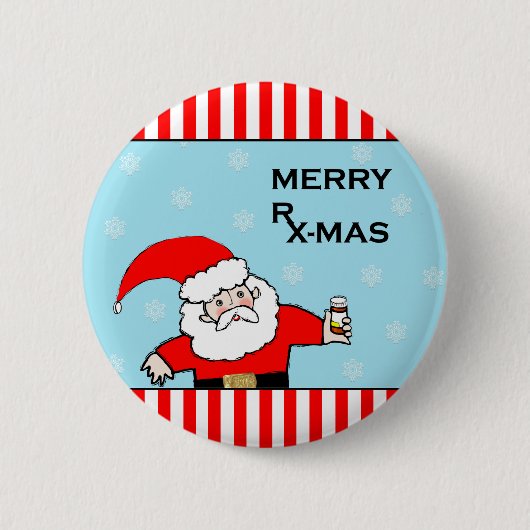 Funny Nurse oder Doctor Holiday Gift Button (Vorderseite)