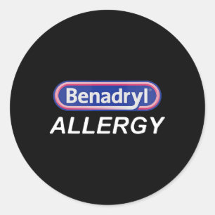 Funny Nurse Pharmacy Halloween Kostume Benadryl Al Runder Aufkleber