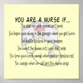 Funny Nurse Poster "You are a Nurse If" (Vorne)