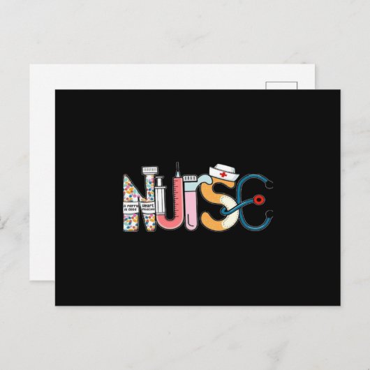 Funny Nurse Postkarte (Vorne/Hinten)