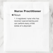 Funny Nurse Practitioner Definition Rechteckiger Aufkleber (Tasche)