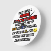 Funny Nurse Practitioner ... OMG WTF LOL Runde Wanduhr (Winkel)