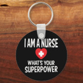 Funny Nurse Quote Black - LPN, RN, Nursing, Nurses Schlüsselanhänger (Vorderseite)