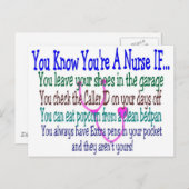 Funny Nurse Redewendungen Postkarte (Vorne/Hinten)