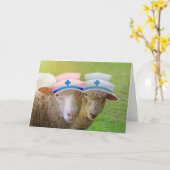 Funny Nurse Sheep wird gut Karte (Gelbe Blume)