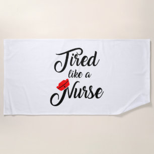 Funny Nurse Shirt. 1 Strandtuch