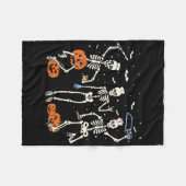 Funny Nurse Skeleton Halloween Healthcare 2 Fleecedecke (Vorderseite (Horizontal))