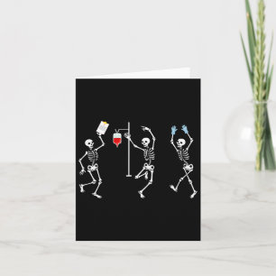 Funny Nurse Skeleton Halloween Skeleton Kostüm Karte