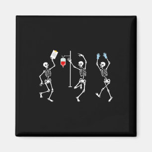 Funny Nurse Skeleton Halloween Skeleton Kostüm Magnet
